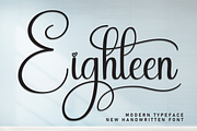 Eighteen | Script Font, a Handwritten Font by Scratchones (Thumbnail 1 of 9)