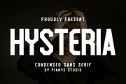 Hysteria - Condensed Sans Serif, a Sans Serif Font by Pian45 Studio (Thumbnail 1 of 8)