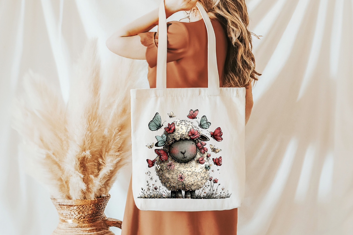 Whimsical spring sheep Clipart, an Illustration by Designworld (Photo 6 of 8)