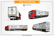 Trailer Truck Mockup PSD, an Advertising Mockup by Plus Media (Thumbnail 1 of 5)