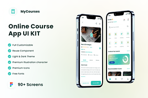 My Course UI Kit, a Templates & Theme by Kawalan Studio