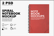 Spiral Notebook Mockup, a Product Mockup by Designbuys (Thumbnail 1 of 3)