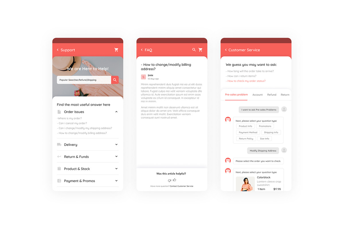 Shien E-commerce UI Kit, an App Template by marwa_elgendy (Photo 6 of 21)