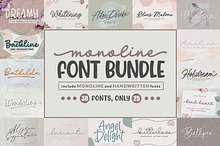 Monoline & Handwritten Font Bundle