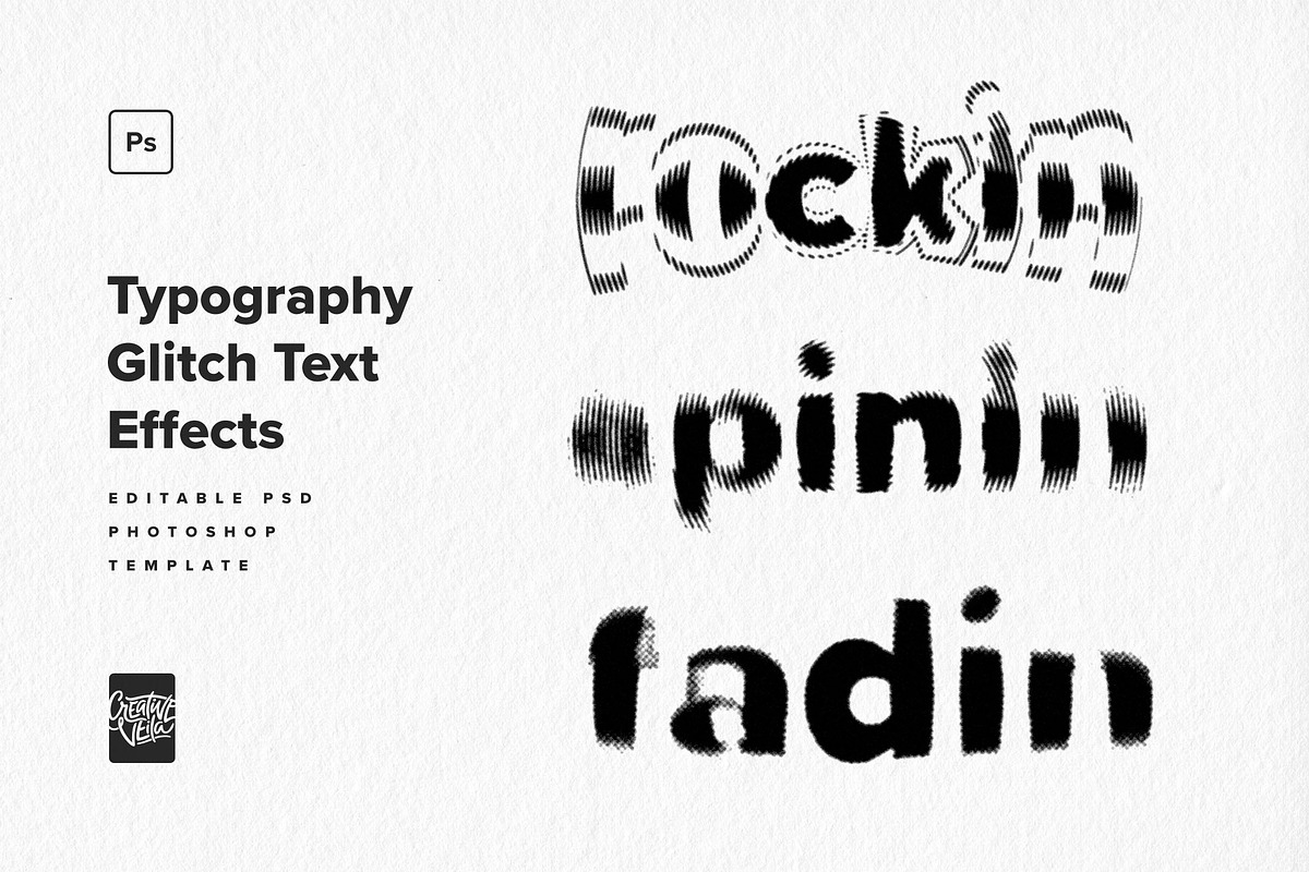Typography Glitch Text Effects, a Layer Style Add-On by Creative Veila (Photo 8 of 10)