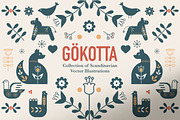 Scandi Folk Art Bundle, an Animal Illustration by Pattern.Culture (Thumbnail 1 of 12)