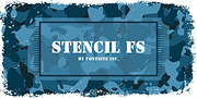 Stencil FS, a Serif Font by FontSite Inc. (Thumbnail 1 of 2)