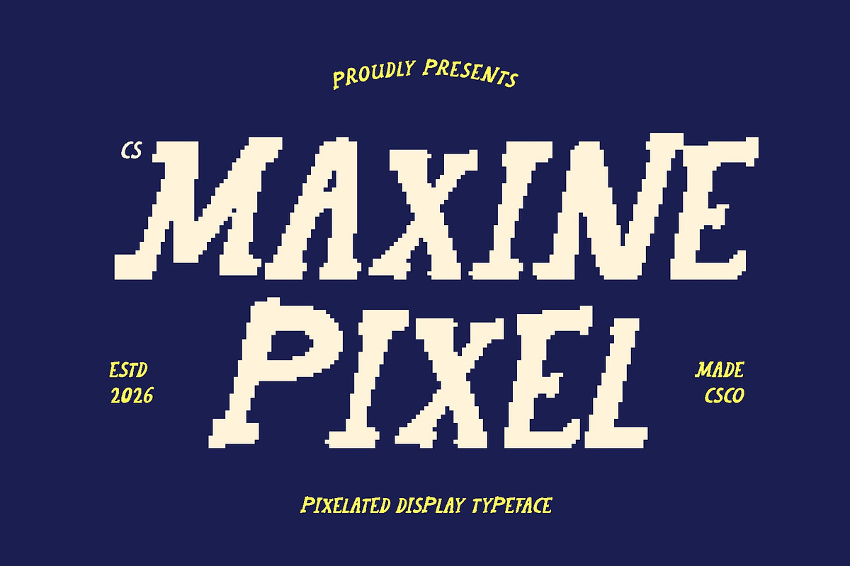 CS Maxine Pixel, a Handwritten Font by Craft Supply Co. (Photo 1 of 8)