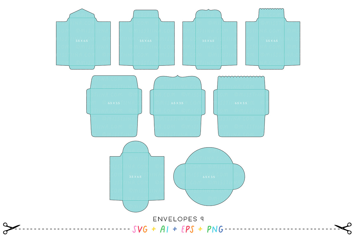 Envelopes Bundle SVG Cutting Files, an Invitation Template by Miss Tiina (Photo 10 of 11)