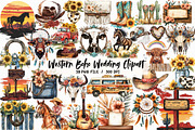 Western Boho Wedding Clipart, an Illustration by Libby Wishes (Thumbnail 1 of 8)