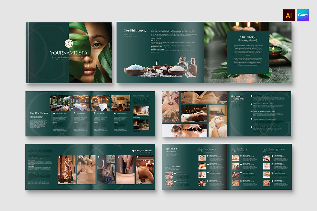 Spa & Wellness Brochure Template, a Brochure Template by BrandPacks (Photo 1 of 6)