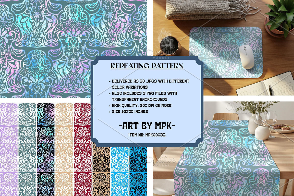 Ornate Lines MPK00032 Repeat Pattern, a Pattern Graphic by MissPerfectKaos (Photo 1 of 7)