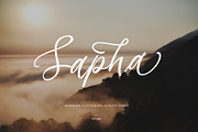 Sapha, a Script Font by rudiSasori (Thumbnail 1 of 8)