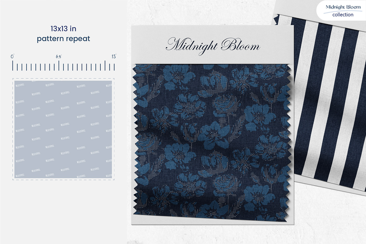 Midnight Bloom - Seamless Patterns, a Pattern Graphic by InaCorart (Photo 7 of 11)