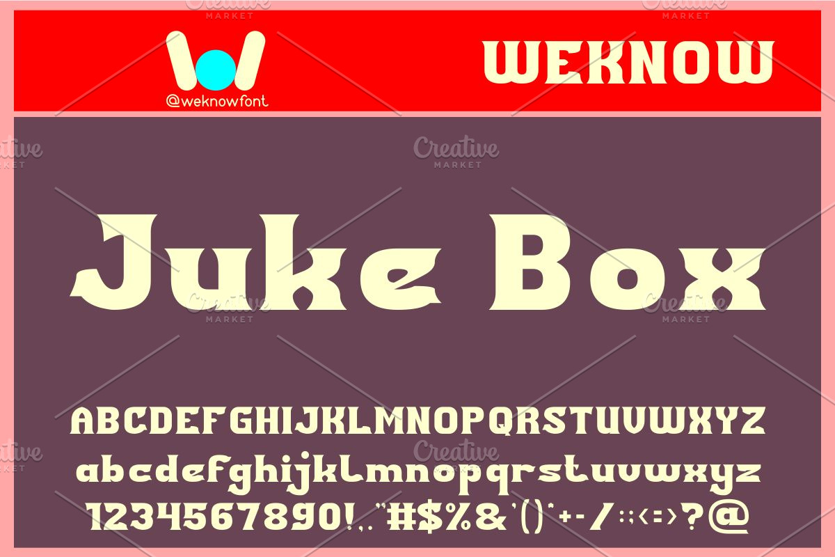 Juke Box font, a Font by weknow (Photo 1 of 8)