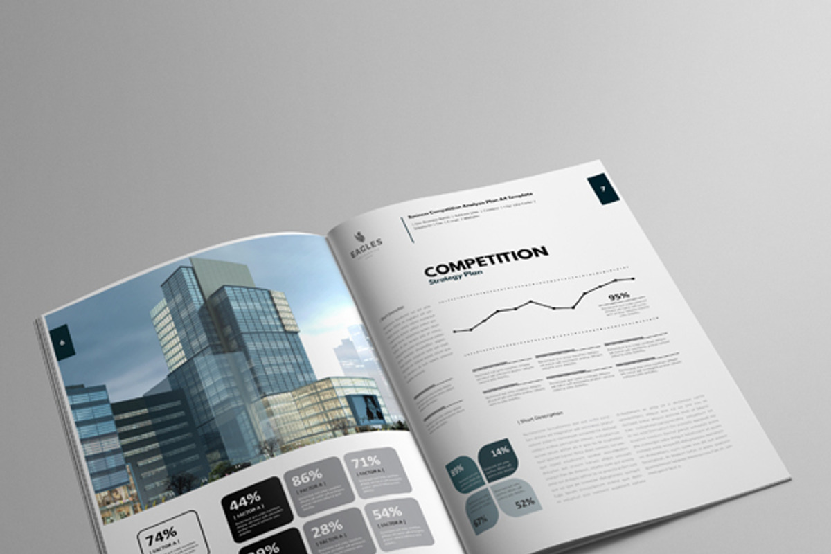 Competition Analysis Plan A4, a Templates & Theme by Keboto | Creative ...