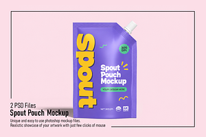 Spout Pouch Packaging Mockup, a Packaging Mockup by Custom.scene