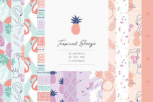 Tropical Breeze Collection Vector