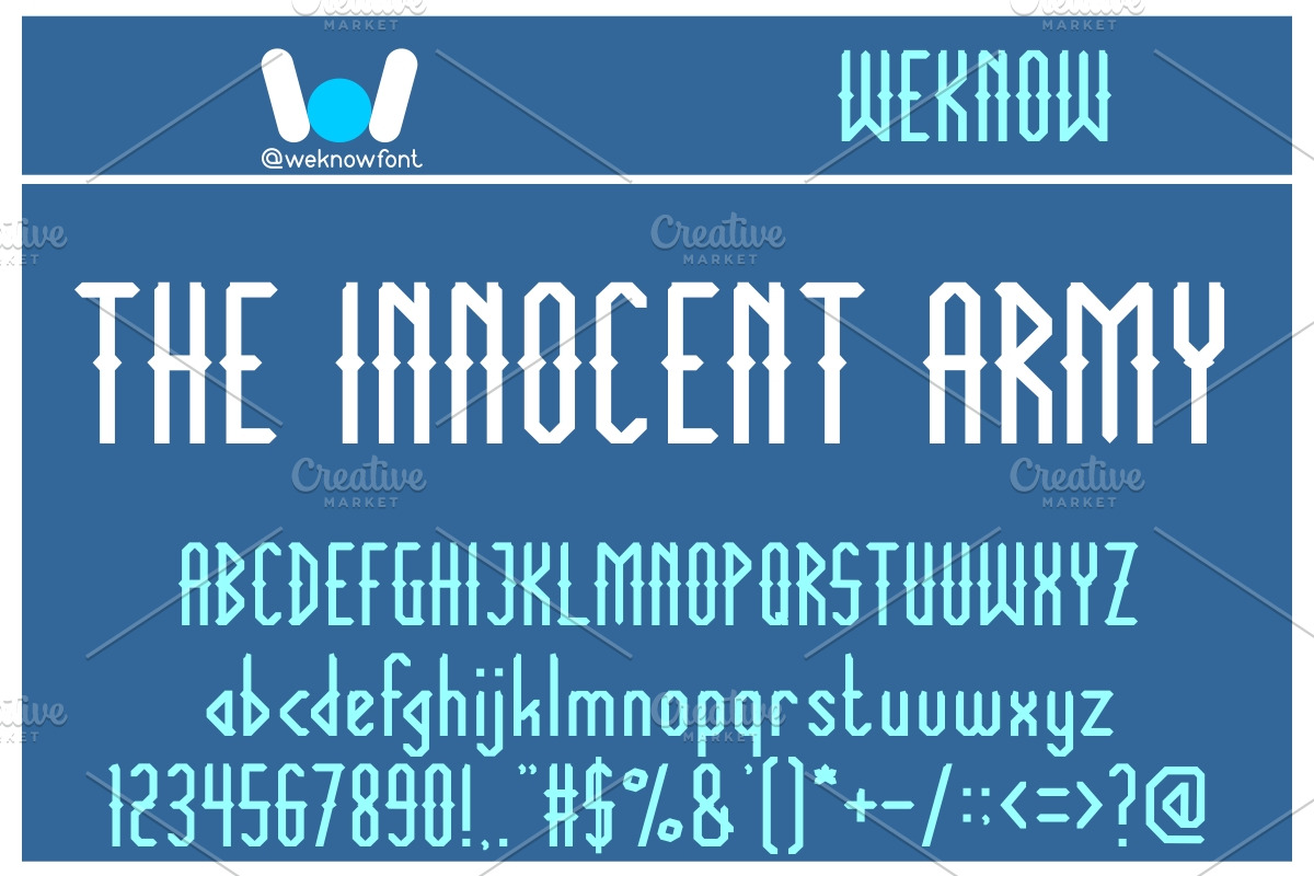 The Innocent army font, a Font by weknow (Photo 1 of 5)