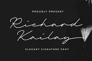 Richard Kailay - Elegant Signature, a Script Font by Silverdav