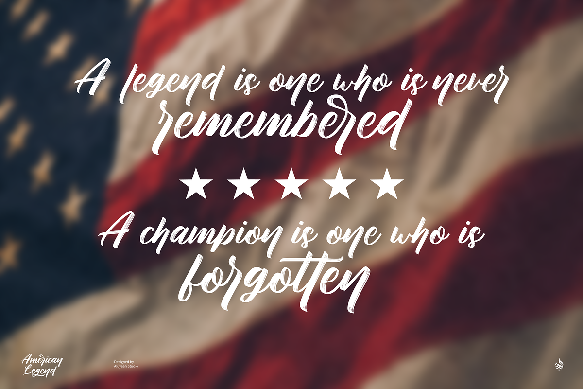 American Legend, a Script Font by Aluyeah Studio (Photo 10 of 14)