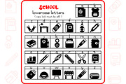 School Alphabet - Dingbat Font, a Symbol Font by WADLEN (Thumbnail 3 of 7)