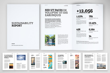 Minimalist Sustainability Report, a Design Template by McLittle Stock
