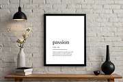 “Passion”Printable Definition Poster, a Decorative Illustration by YG STUDIO (Thumbnail 1 of 5)