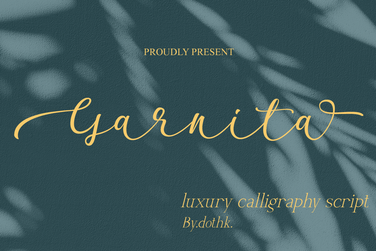 Garnita Script, a Script Font by ALIVECREATIVE (Photo 1 of 5)