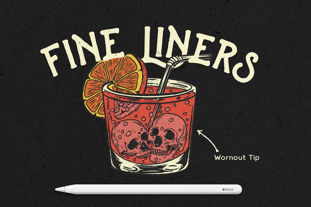 Procreate Fine Liners, a Brush Add-On by RadekBroz (Photo 8 of 10)