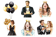 Happy Birthday Clipart PNG, an Illustration by SinaCreation (Thumbnail 2 of 5)
