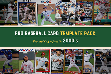 2000's Pro Baseball Card Templates, a Card Template by Chris Weibring