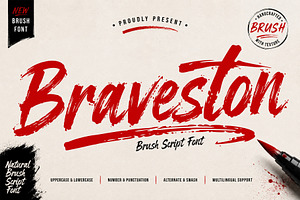 Braveston – Brush Script Font