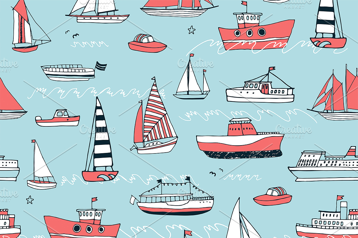 Water Transport, a Pattern Graphic by GooseFrol (Photo 4 of 10)