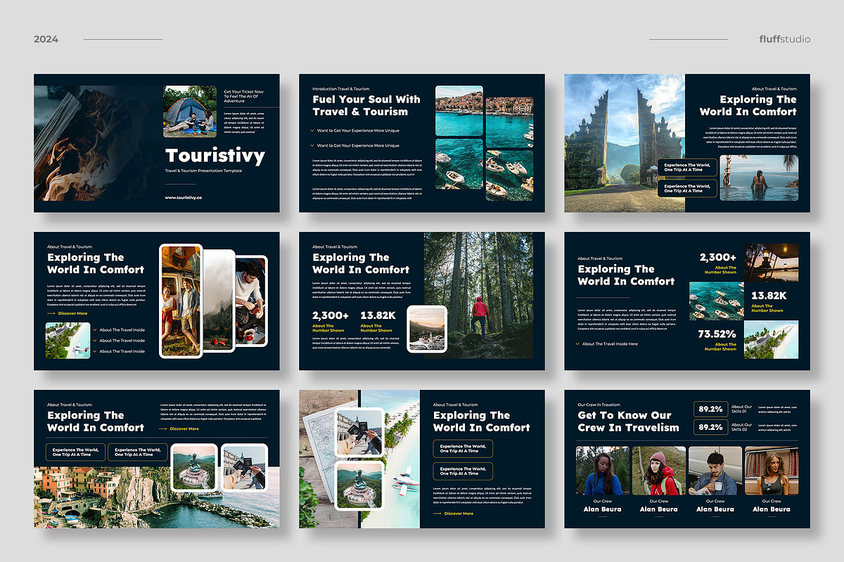 Travel & Tourism Powerpoint Template, a Presentation Template by fluffstudio (Photo 2 of 4)
