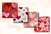 Red & Pink Hearts Texture Digital Pa, a Background Photo by RobertsArt (Thumbnail 4 of 5)