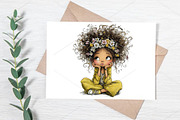Whimsical Spring Girl & Flower, an Illustration by Canvas Craft (Thumbnail 6 of 6)