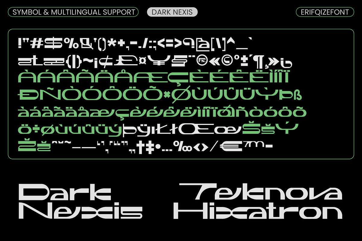 Dark Nexis, a Sans Serif Font by Erifqizefont (Photo 10 of 10)
