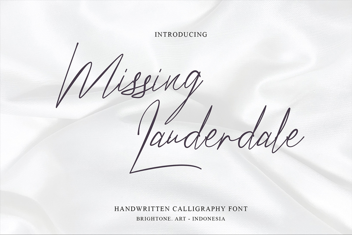 Missing Lauderdale - Handwritten, a Script Font by Brightone (Photo 1 of 8)