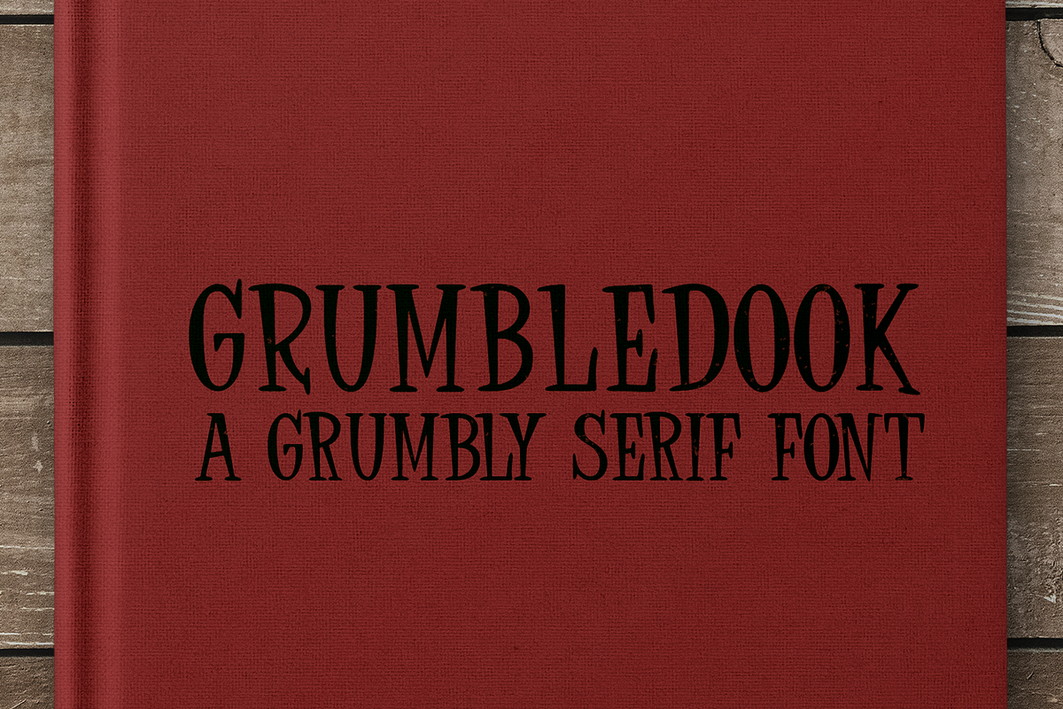 Grumbledook - a grumbly typeface, a Font by Amber Nest Design (Photo 1 of 8)