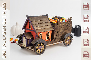 Haunted House Candy Truck Laser Cut