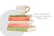 Watercolor Floral Books Clipart, an Education Illustration by ArtGiftsStudio (Thumbnail 4 of 5)
