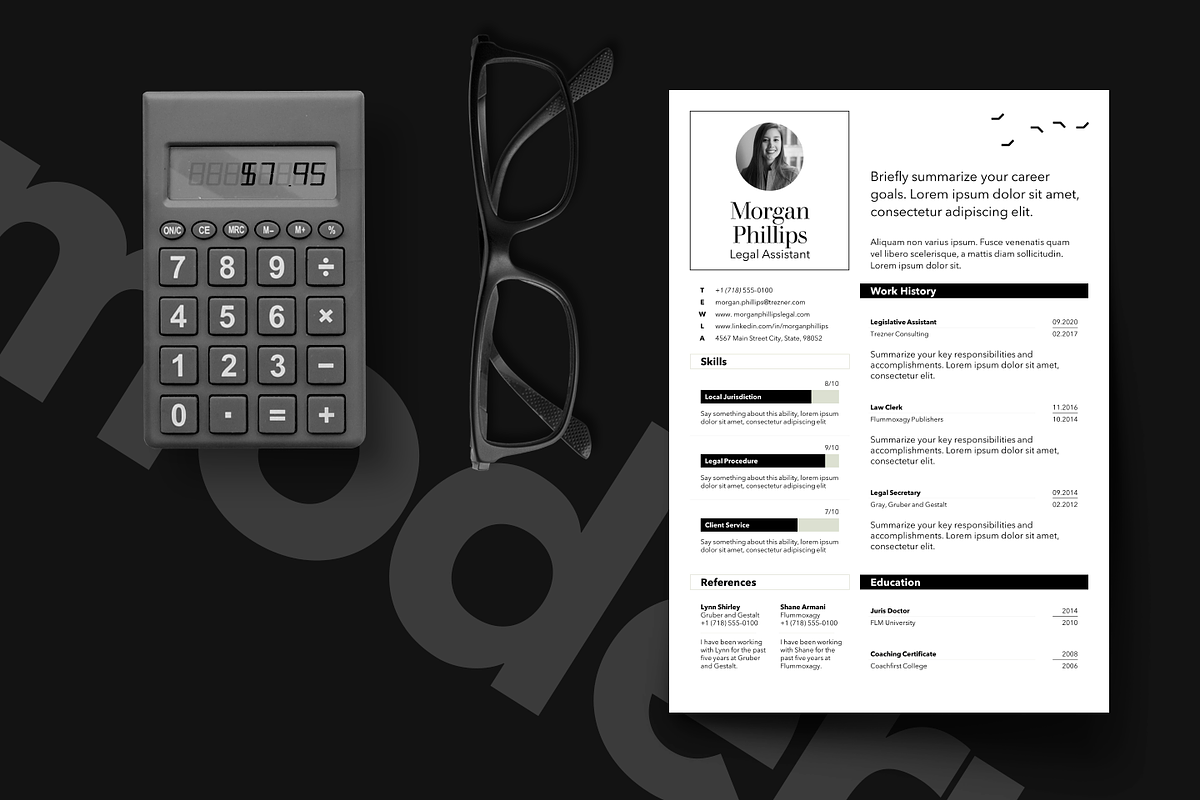 Modern Sophisticated Black and White, a Resume Template by Knockout Prezo (Photo 10 of 10)