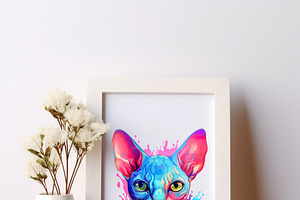 Sphynx Cat For Sublimation Printing.