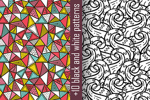 10 Seamless Hand Drawn Pattern