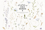 Cold season - watercolor wildflowers, a Decorative Illustration by Pamyatka Shop (Thumbnail 16 of 18)