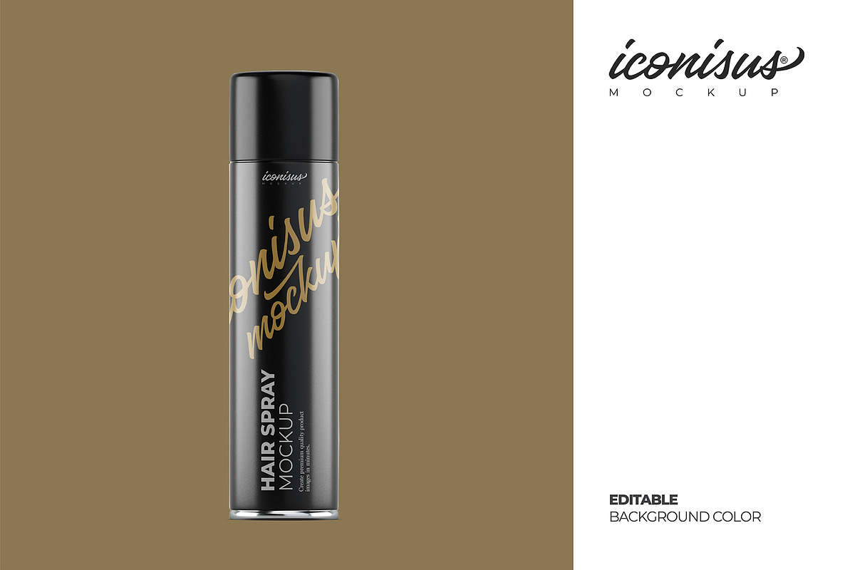 Hair Spray Mockup Template, a Packaging Mockup by iconisusmockup (Photo 3 of 3)