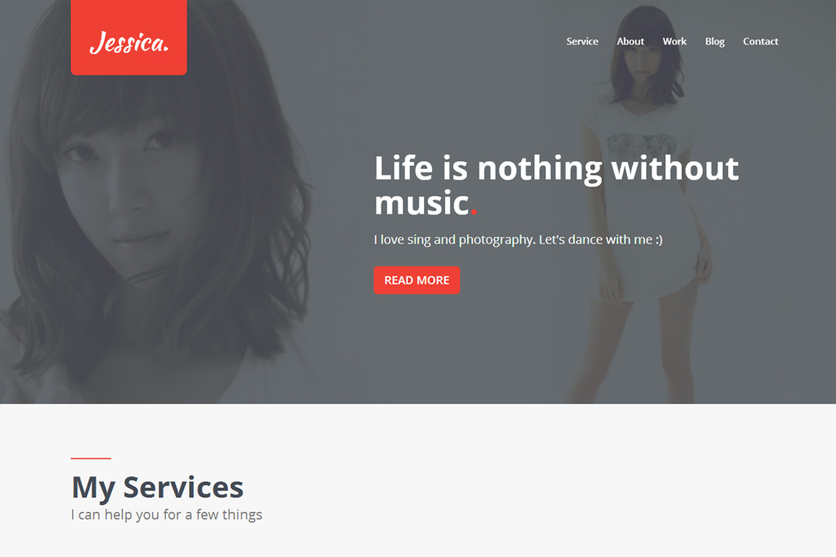 Jessica - One Page Resume Template, a Bootstrap Template by TemplateNinja