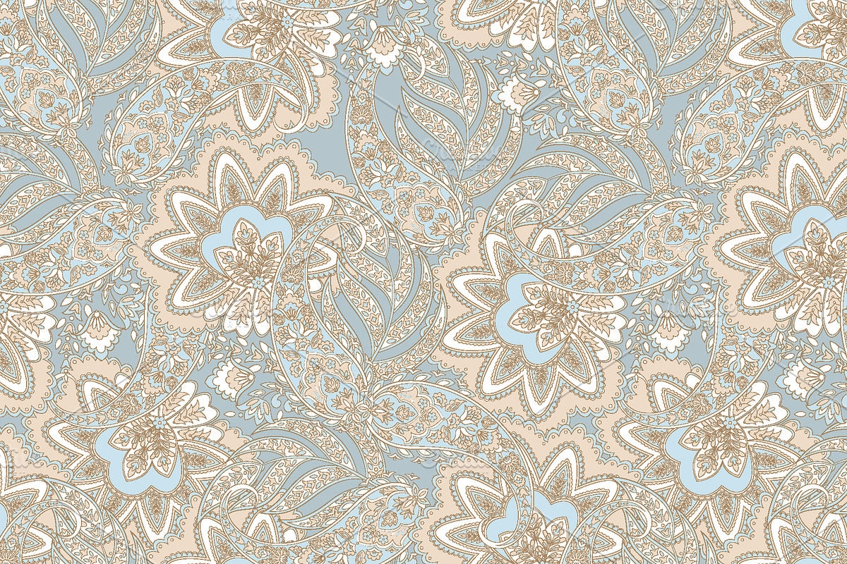 3 Floral paisley seamless wallpaper, a Wallpaper Graphic by antalogiya (Photo 8 of 8)