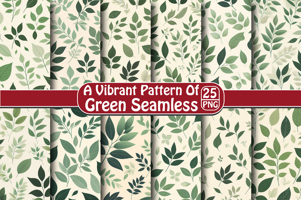 A Vibrant Pattern Of Green Seamless, an Illustration by DreamPrint404 (Photo 1 of 5)